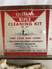 Vintage Outers Gunslick Rifle Cleaning Kit in Red Metal/Tin Box/Case – No. 477