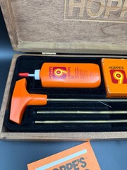 New in Wooden Box Hoppes No 9 Gun Cleaning Kit Professional Quality