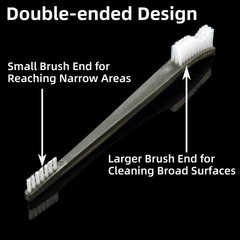 20 Pack Miaozhun Double-Ended Gun Cleaning Brush, 7 Inch Nylon Bristle Black