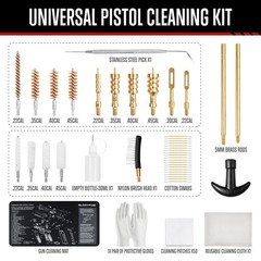 GLORYFIRE Gun Cleaning Kit Fits .22 .357/9mm .38 .40 One Size, Tactical Onyx
