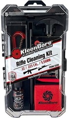 KleenBore Rifle Cleaning Kit .22/.223/5.56mm K-205 Steel Rod Case & Accessories