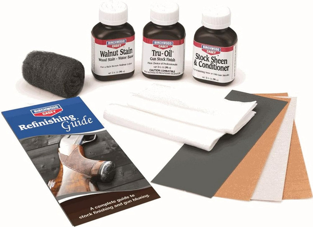 Complete Gun Stock Finish Kit Oil Stain Conditioner Sandpaper Wood Repair Set