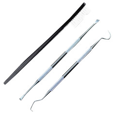 Kleen Bore 3 Piece Stainless Steel Pick & Nylon Utility Brush Tool Set – KBPBSET