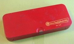 Vintage Red Metal Box Outers Gunslick Revolver Kit .22 Cal – TIN BOX + INSERT