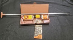 Vintage Hoppes Gun Cleaning Kit-Brown Plastic Case for Rifle Shotgun Please Read