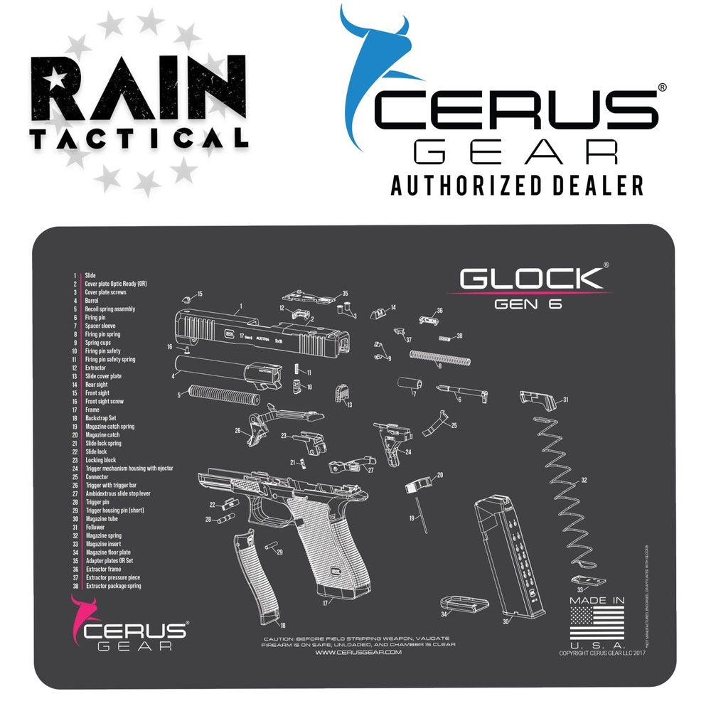 For Glock GEN 6 Armorers Bench Cleaning Mat Cerus Gear PINK