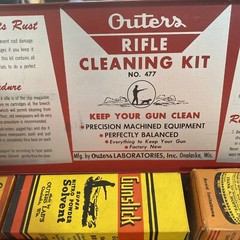 VINTAGE OUTERS GUNSLICK RIFLE GUN CLEANING KIT NO. 477 IN METAL BOX, With Box