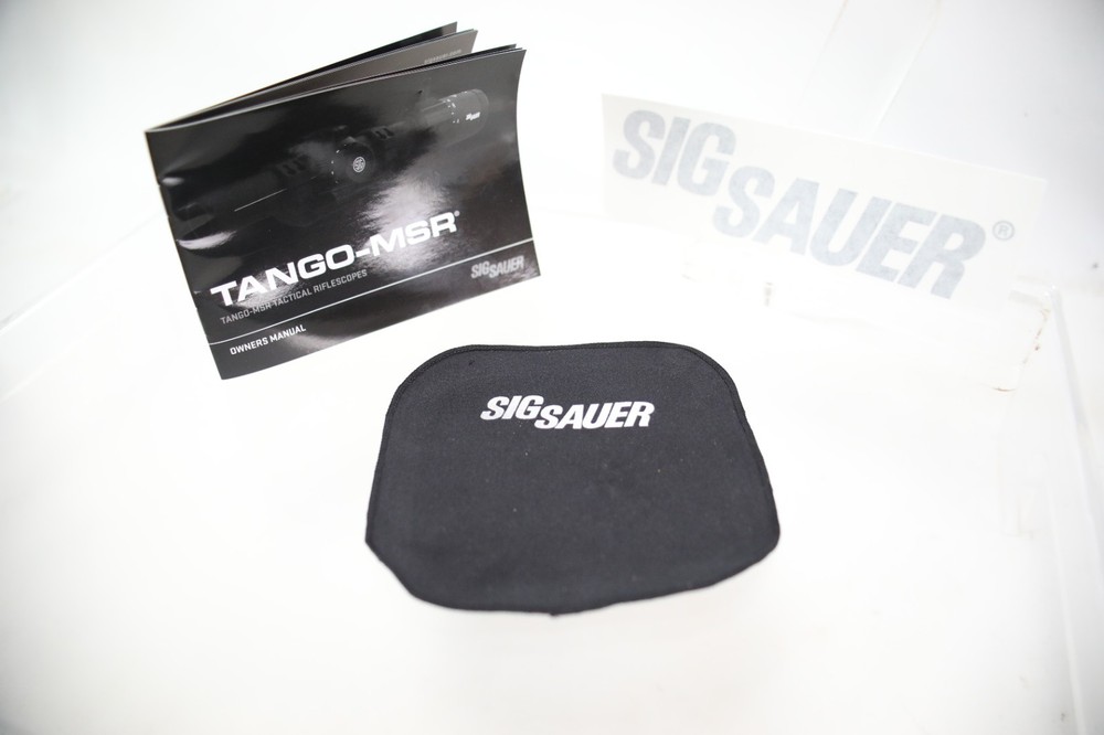 Sig Sauer Tango-MSR Cleaning Cloth Instruction Manaul and Sticker