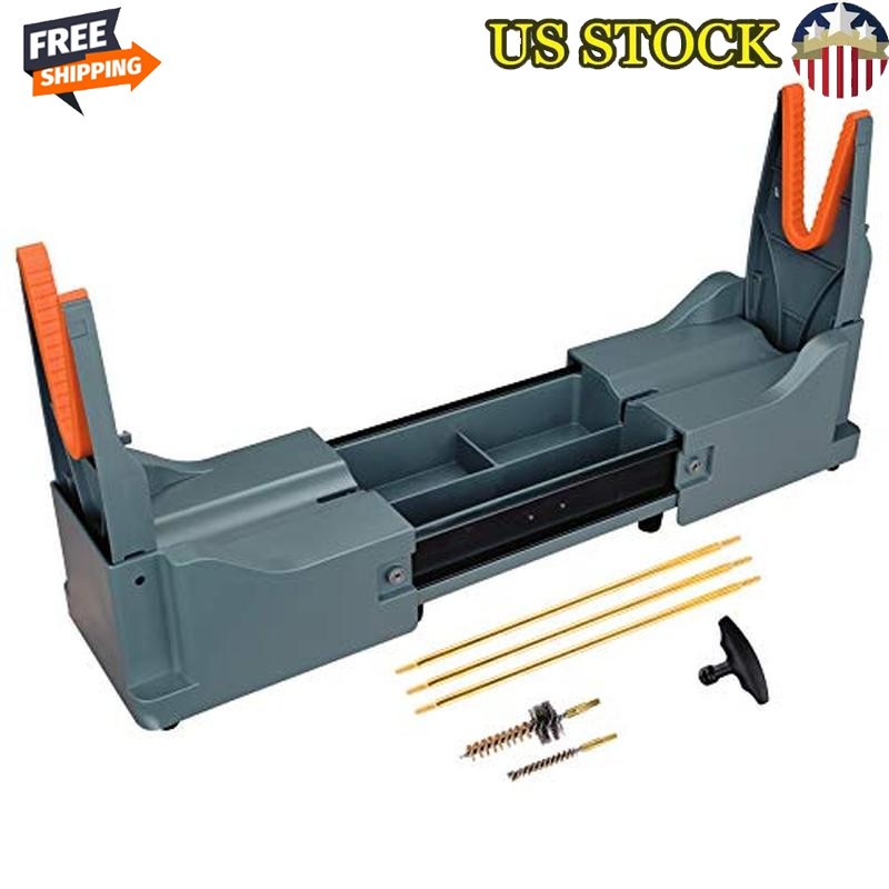 Compact Rifle Shotgun Cleaning Stand Portable Non-Slip Grip W/ Bonus Tools New