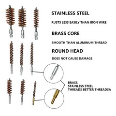 Cleaning Kit Universal for Guns, Brushes for , Handgun, Shotgun, with Brass H…
