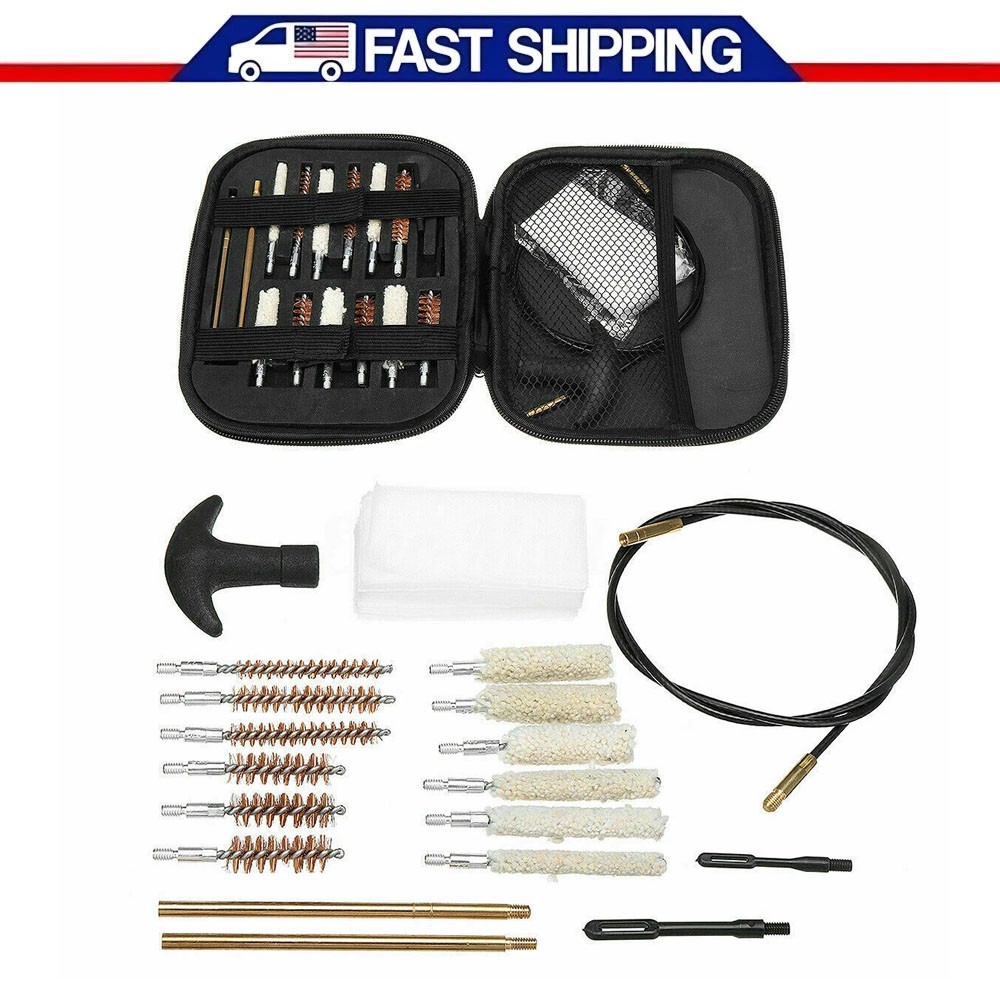 43pcs Gun Cleaning Kit Universal Rifle Pistol Shotgun Handgun Firearm with Case