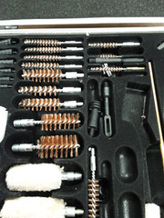Gun Cleaning Kit Case & Contents Brushes, Mops, Jags More See Pics