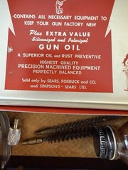 Vintage-J.C. Higgins-No.2140-Rifle Gun Cleaning Kit-12-16 Gauge w/Red Metal Case
