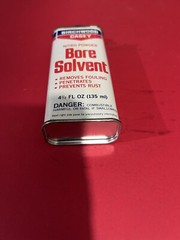 VINTAGE 4oz.BIRCHWOOD CASEY NITRO POWDER BORE SOLVENT OIL CAN HANDY OILER