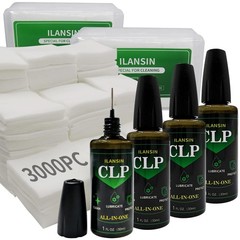 3000PCS Gun Cleaning Patches+ 4 Bottles CLP Oil (120ml),2″x2″ Lint Free Gun C…