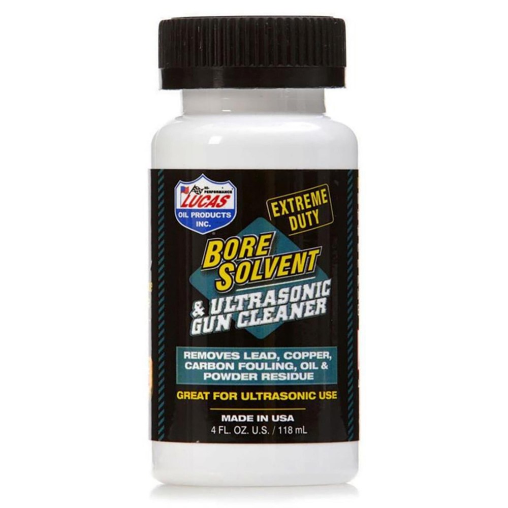 Lucas Oil Extreme Duty Bore Solvent 4oz Gun Cleaner Carbon Copper Lead Remover