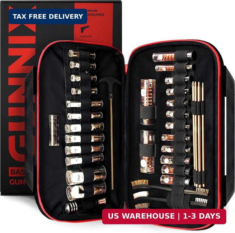GUNNIX Elite Gun Cleaning Kit for Shotgun, Handgun & Pistol – Universal Cleaning