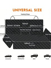 Waterproof Pet Car Back Seat Cover Hammock Non Slip Travel Mat for Dogs SUV