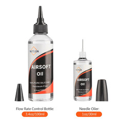 4.4 Oz Airsoft Oil Lubricating with Needle Oiler Pure Silicone Lubricant Airsoft