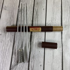 Vintage Duraluminum .22 Caliber Rifle Cleaning Rod in Storage Tube Stock #600 .