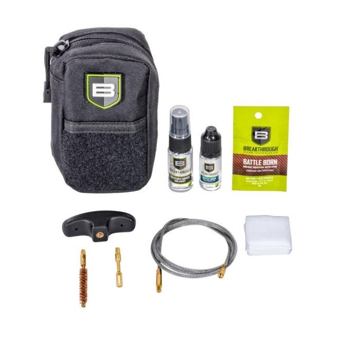 Breakthrough Compact Pull Through Gun Cleaning Kit (.25 cal / 6.5mm) – Black