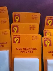 Hoppe’s Gun Cleaning Patches – 2 Sizes – 250 + Patches – No. 1204 & No. 1205