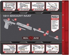 Oil-Resistant 19×16 Smart Gun Cleaning Mat with Magnetic Parts Tray & Guides