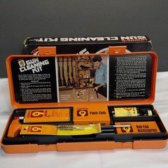 Hoppe’s Vintage .38 Caliber gun Cleaning Kit with Storage Box, Patch Cloth, Oil