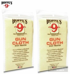 Hoppe’s WAX TREATED GUN CLOTH 2-PACK Clean Polish Protect Wood & Metal 1217