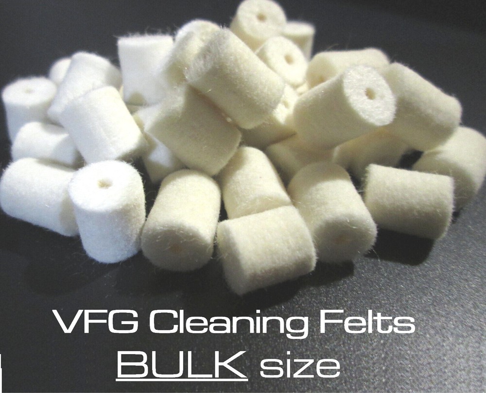 VFG REGULAR felts for cleaning rod system — 13 sizes available! Bulk Size Wool