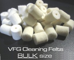 VFG REGULAR felts for cleaning rod system — 13 sizes available! Bulk Size Wool