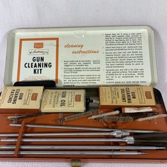 Vintage 1960’s Sears Ted Williams Rifle Cleaning Kit Metal Case