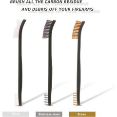 Multifunctional Gun Cleaning Brush Set Nylon Brass Steel 6 Picks 3 Brushes New