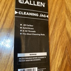 Allen Gun Cleaning Brass Cleaning Jag .30 cal.
