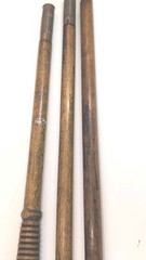 Vintage Antique 37″ Hickory Wood 3-Piece Shotgun Cleaning Rod Brass Fittings