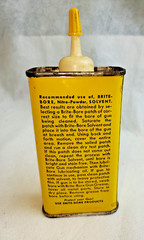 Vintage MILL RUN BRITE-BORE NITRO POWDER SOLVENT Oiler Gun Cleaning