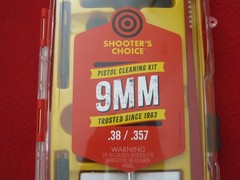 Shooter’s Choice 9MM Pistol Cleaning Kit w/ Brass Rod Brushes Patches Lubricant
