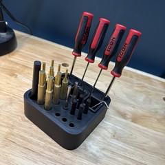 Punch & Screwdriver Organizer | Gunsmith / Bench Tool Holder | Brass Punch Block