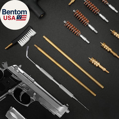 Universal Handgun Cleaning Kit, 16 Piece Gun Cleaning Kit with Cleaning Rod, Bor