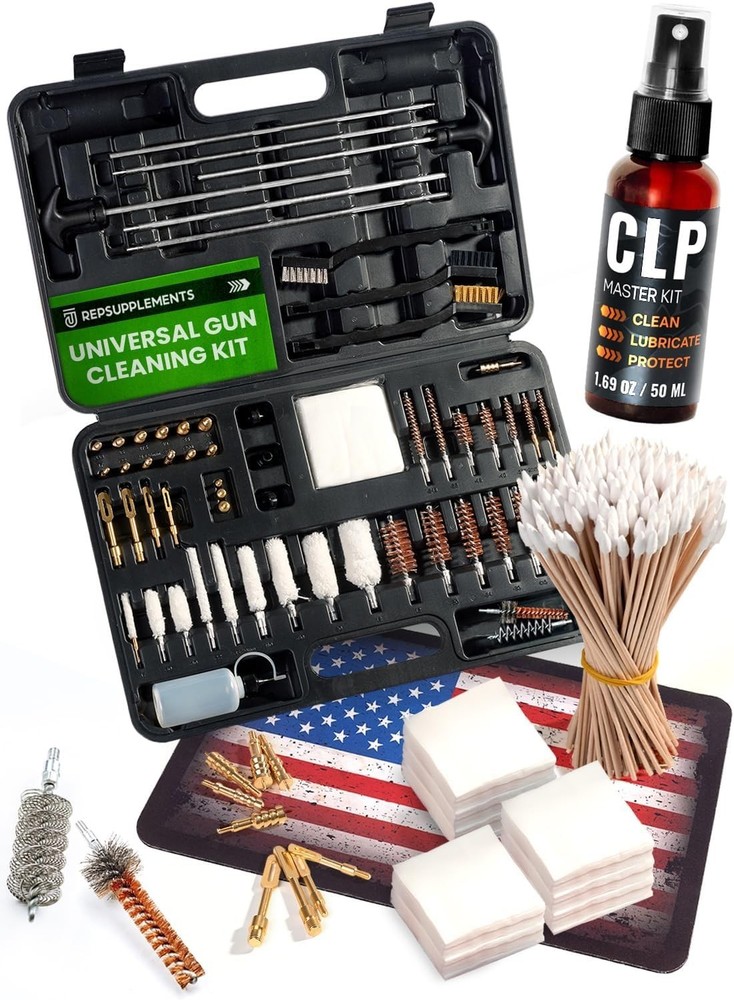 Universal Gun Cleaning Kit All Guns Portable Gun Cleaning Kits Handguns & Rifles