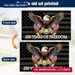 America 250 Flag, 250th Anniversary USA Double Sided 3 Ply Outdoor Flag, 1776-20
