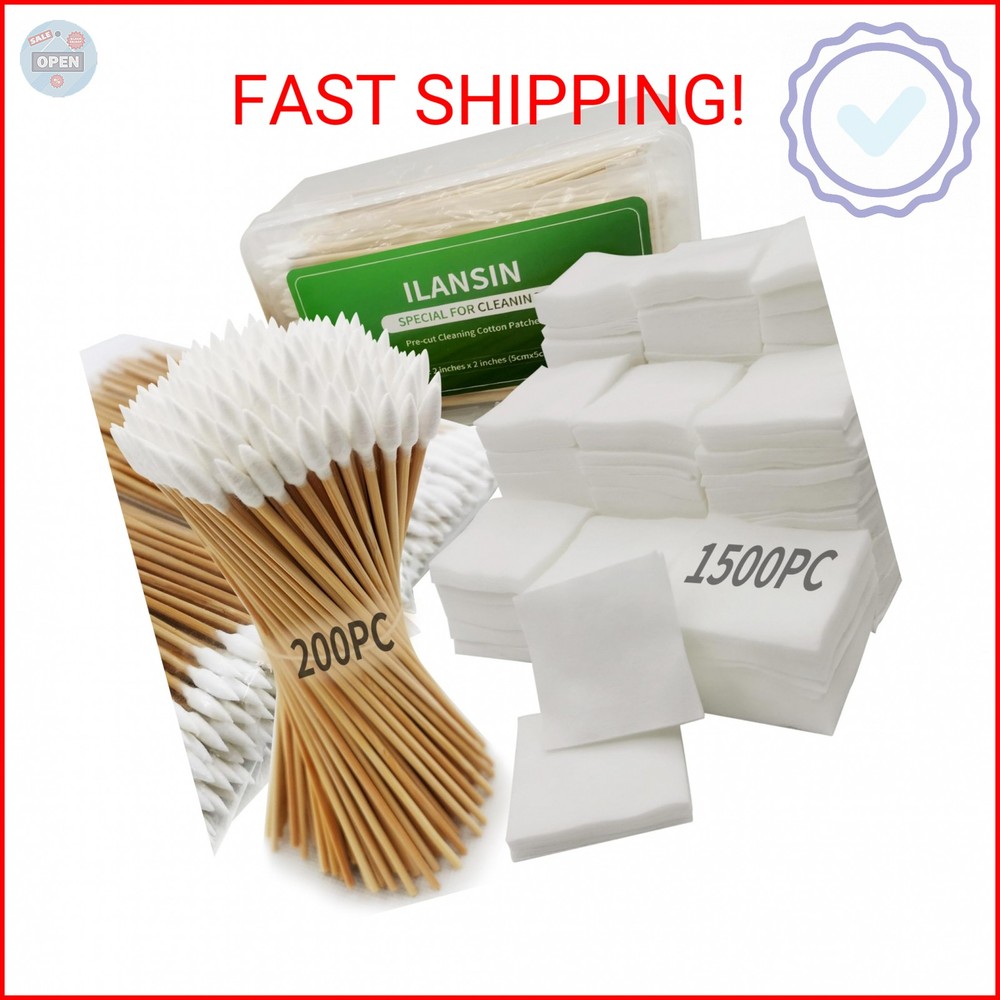 ILANSIN 1700PCS Gun Cleaning Supplies—1500PCS Gun Cleaning Patches +200PCS 6‘’ P