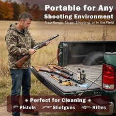 Gun Cleaning Mat All Guns Portable Waxed Canvas Handle Weather-Resistant Gun