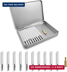 22 Rifle Cleaning Kit 10 Pack Gun Bore Brush Set with 5-40 8-32 Brass Adapter Mo