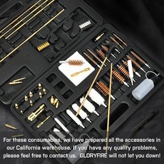 Professional Gun Cleaning Kit with 9 Mops & 3 Utility Brushes for Accurate Care