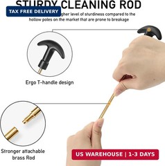 ELVO Gun Cleaning Kit 21 Piece Set Brass Components Cleaning Kit for .22,.357,.3