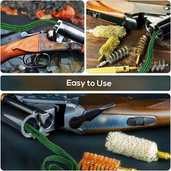 2 PCS Bore Rope Gun Snake Barrel Cleaners for Guns