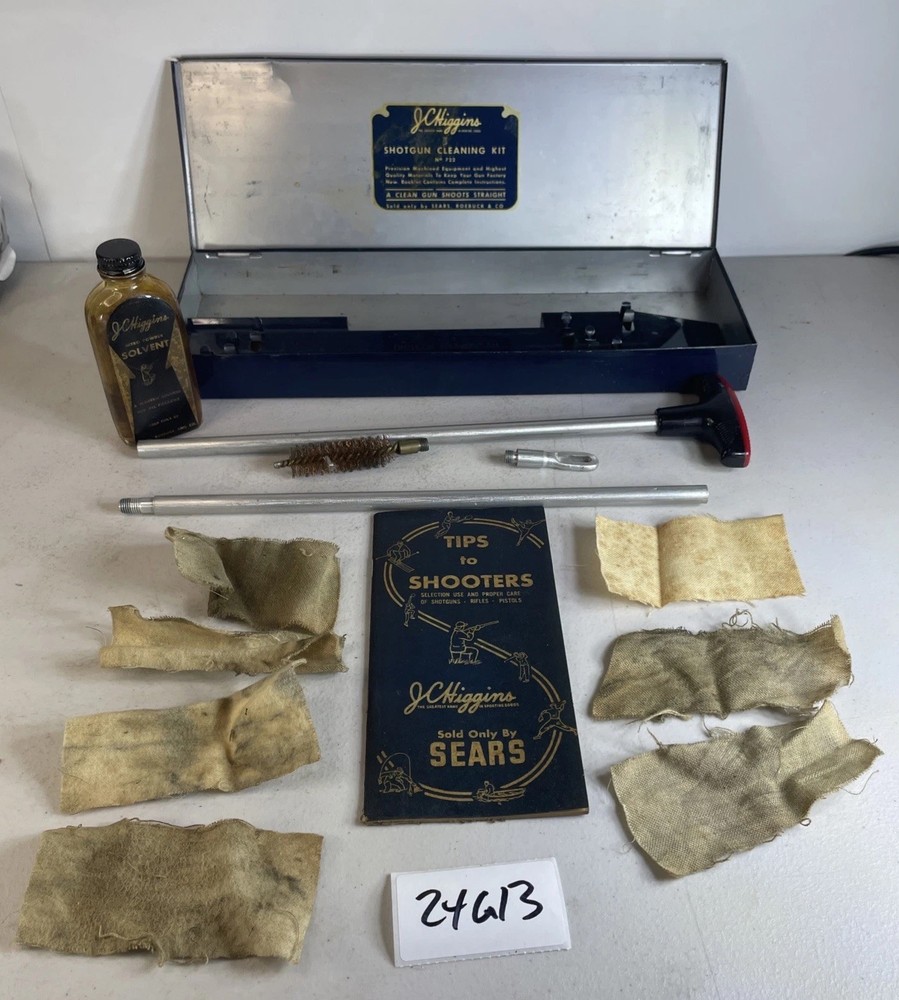 Vintage Sears Roebuck J.C. Higgins Shotgun Cleaning Kit No. 722 24G13