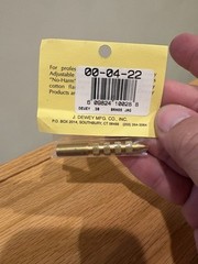 J. Dewey Professional Brass Jig Bore Rod Tip