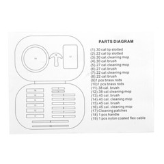Gun Cleaning Kit .17 .22/.223/5.56MM .243 .280 .30 .357/9MM .40 .45 12GA 43PCS